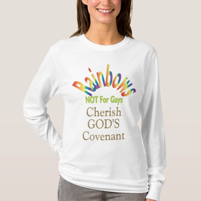 Camiseta Los arco iris no para los gays acarician el (Anverso)