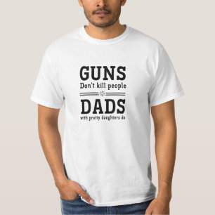 Camiseta Los armas no matan a la gente, papás con la hija
