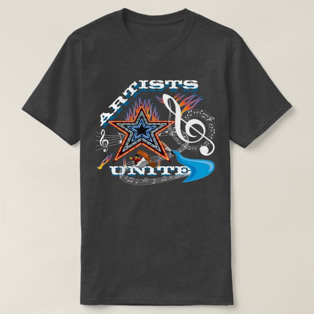 Camiseta Los artistas unieron música (Diseño del anverso)