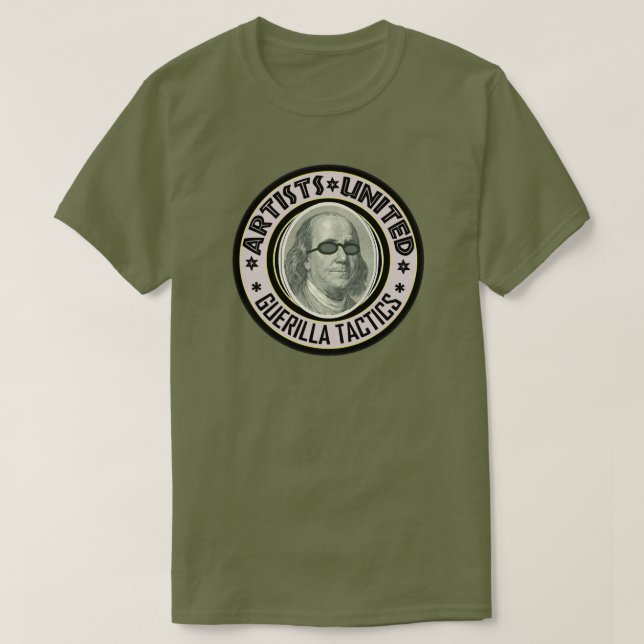 Camiseta Los artistas unieron táctica de guerrilla (Diseño del anverso)