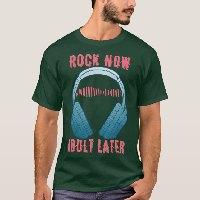Camiseta Los audífonos más atractivos musicales sacuden aho (Anverso)