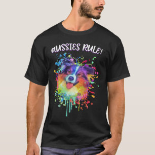 Camiseta Los Aussies mandan Humor de Pastor Australiano 1