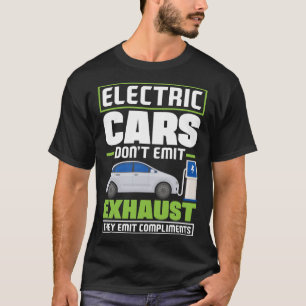 Camiseta Los automóviles eléctricos emiten complementos Bat