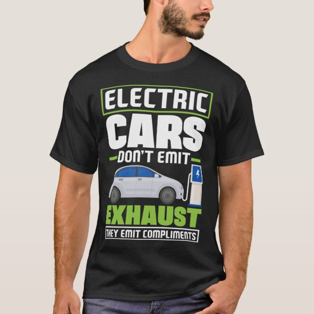 Camiseta Los automóviles eléctricos emiten complementos Bat (Anverso)