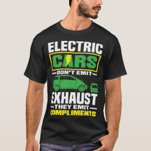 Camiseta Los automóviles eléctricos emiten complementos Bat