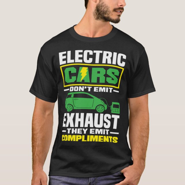 Camiseta Los automóviles eléctricos emiten complementos Bat (Anverso)