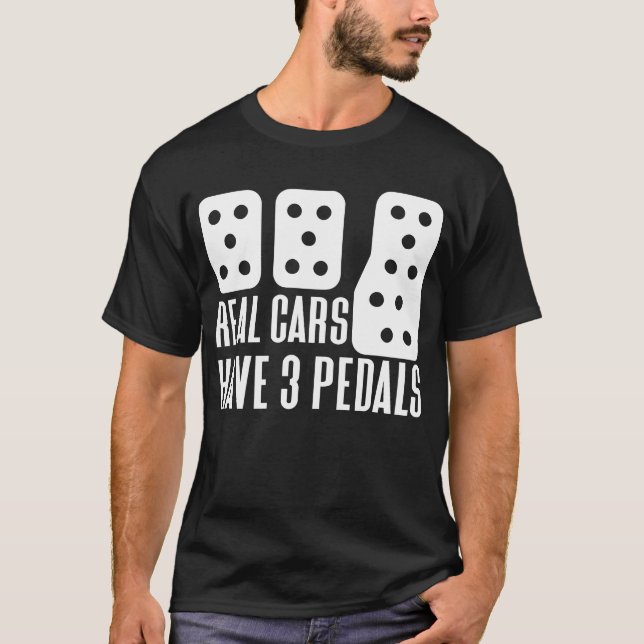 Camiseta Los Autos Reales Tienen Tres Pedales Carguy Tres P (Anverso)