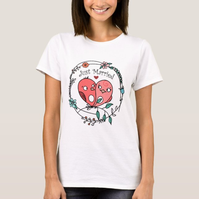 Camiseta Los Aves Del Amor Se Casan (Anverso)