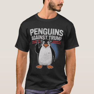 Camiseta Los avispones de pingüino contra Trump resisten a 