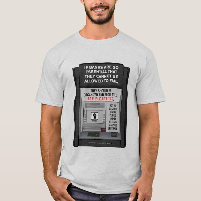 Camiseta Los bancos deben ser servicios públicos (Anverso)