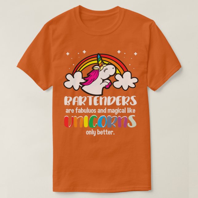 Camiseta Los barman son mágicos como Unicornios (Diseño del anverso)