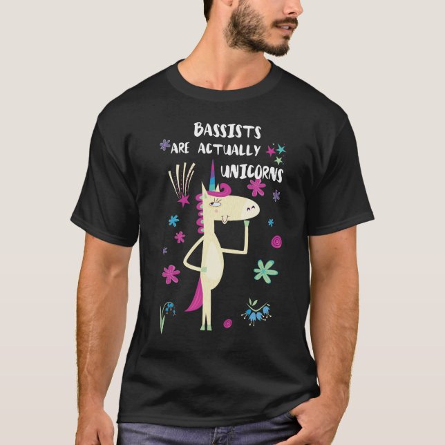 Camiseta Los Bassistas Son En Realidad Unicornios (Anverso)
