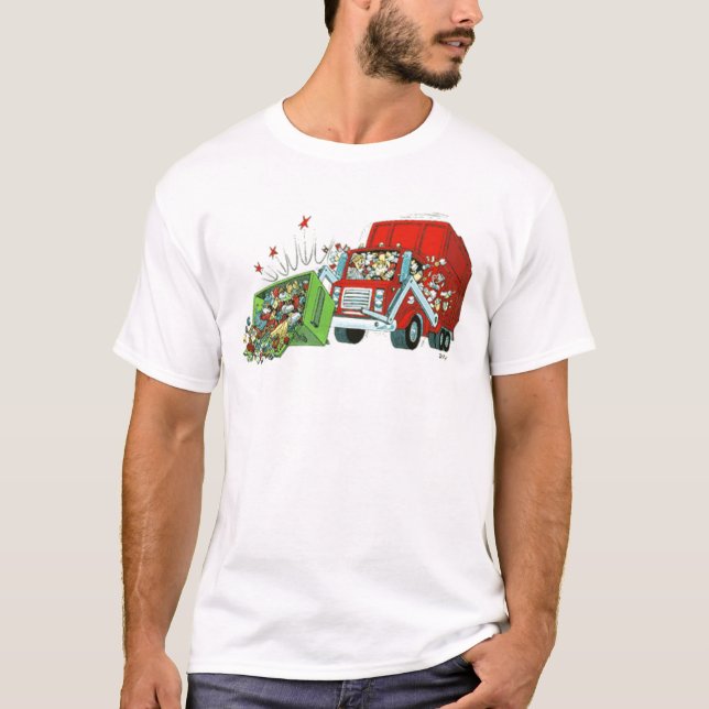 Camiseta los basura-camiones, sueño GRANDE o van a casa =] (Anverso)