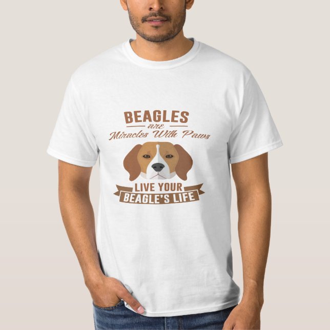 Camiseta Los beagles son milagros con el regalo de la (Anverso)