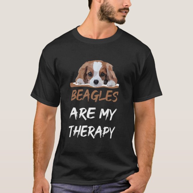 Camiseta Los Beagles Son Mis Amantes Terapéuticos Del Perro (Anverso)