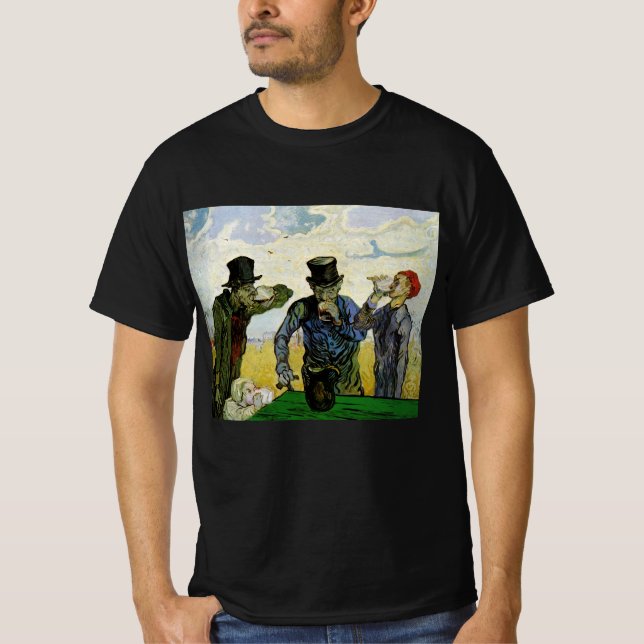 Camiseta Los bebedores de Vincent van Gogh (Anverso)