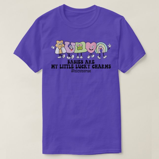Camiseta Los Bebés Son Mis Pequeños Encantos De Suerte Día  (Diseño del anverso)