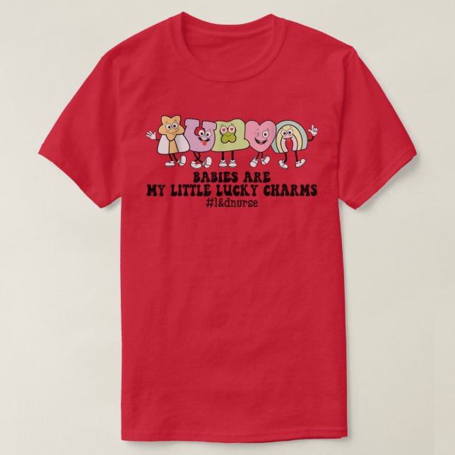 Camiseta Los Bebés Son Mis Pequeños Encantos De Suerte Día  (Diseño del anverso)