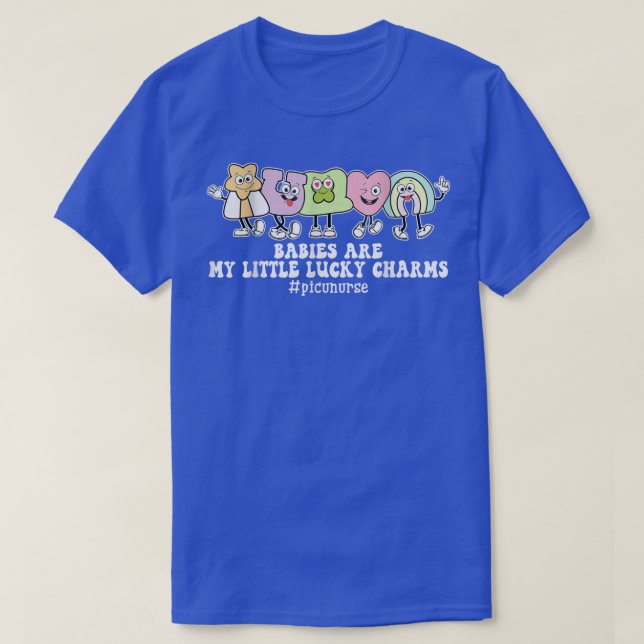 Camiseta Los Bebés Son Mis Pequeños Encantos De Suerte Día  (Diseño del anverso)