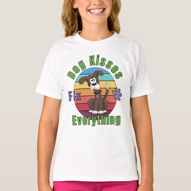 Camiseta Los besos de perro lo arreglan todo  (Anverso)