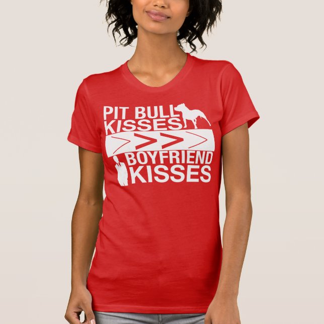 Camiseta Los besos del pitbull son mayores que besos del (Anverso)
