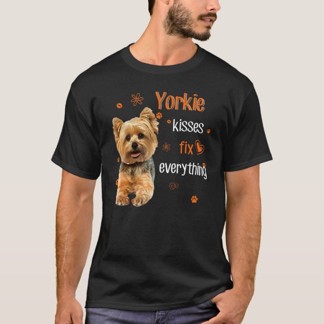 Camiseta Los besos Yorkie arreglan todo 1 (Anverso)