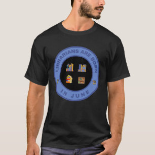 Camiseta Los bibliotecarios nacen en junio diseño alternati