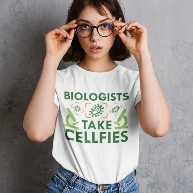 Camiseta Los biólogos se adueñan de celulares (Biologists Take Cellfies T-Shirt)