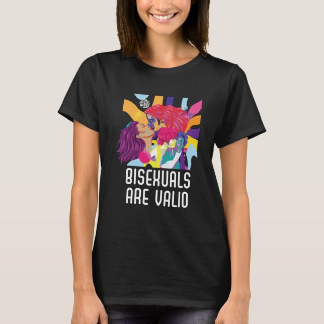 Camiseta Los bisexuales son LGBT válidos para el orgullo ar (Anverso)