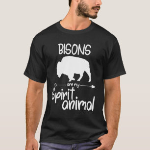 Camiseta Los Bisones Son Mi Espíritu Animal Para Los Hombre