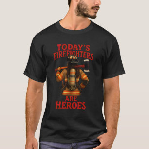 Camiseta Los bomberos de hoy son héroes rojos