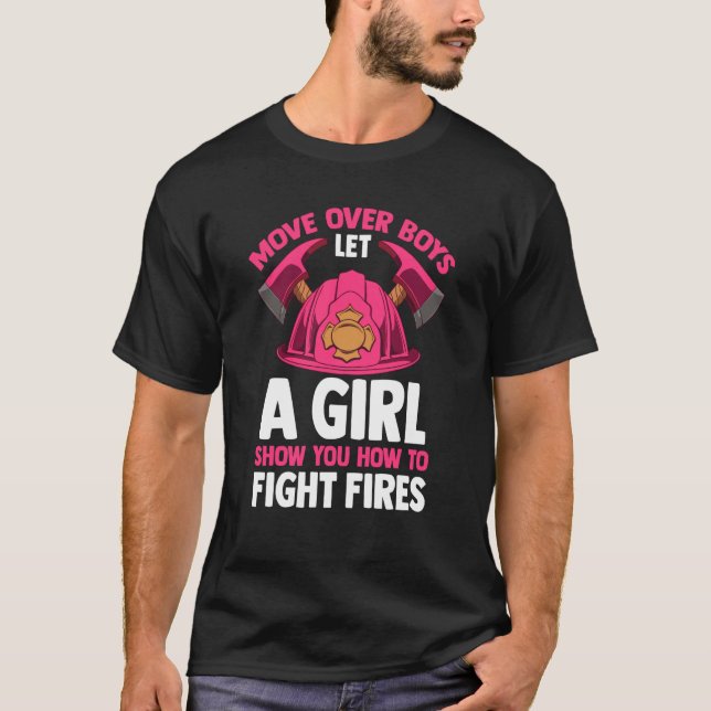 Camiseta Los Bomberos Se Mueven Sobre Los Niños Dejen Que U (Anverso)