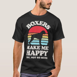 Camiseta Los boxeadores me hacen feliz retro de la puesta d
