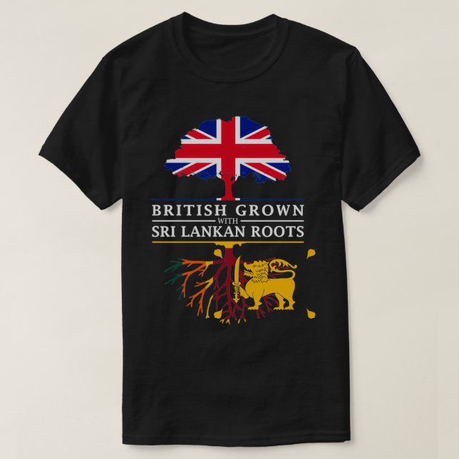 Camiseta Los británicos crecen con raíces ceilandesas en Sr (Diseño del anverso)