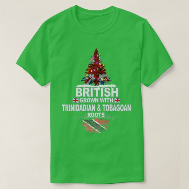 Camiseta Los Británicos Crecen Con Raíces Trinitenses Y Tob (Diseño del anverso)