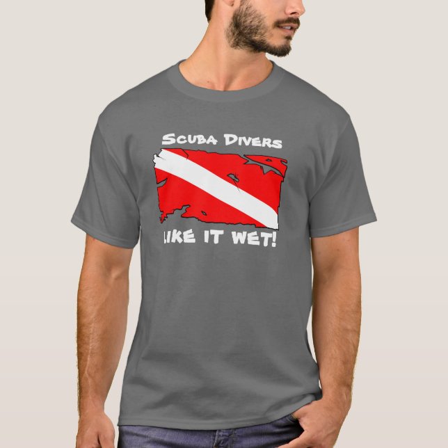 Camiseta Los buceadores tienen gusto de él mojado (Anverso)