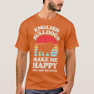 Camiseta Los Bulldoges ingleses me hacen feliz Sunset Retro