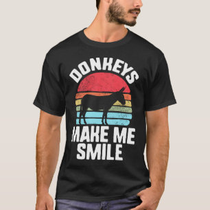 Camiseta Los burros de las camisas de burro me hacen sonreí
