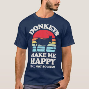 Camiseta Los burros me hacen feliz Sunset Retro para los ho