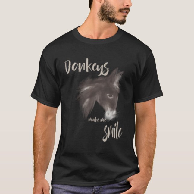 Camiseta Los burros me hacen sonreír a Donkey (Anverso)