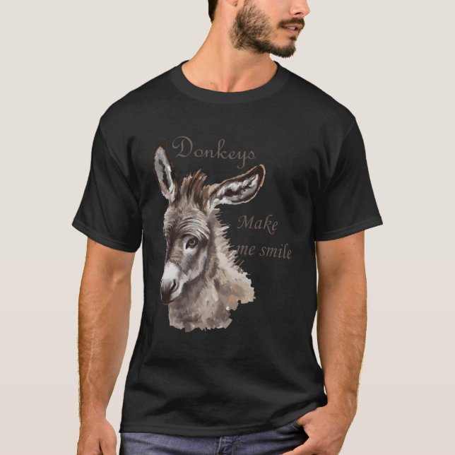 Camiseta Los burros me hacen sonreír, cola de toro en minia (Anverso)