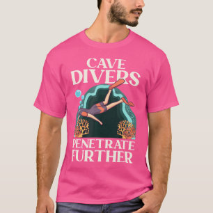 Camiseta Los buzos de las cuevas penetran en el submarinism