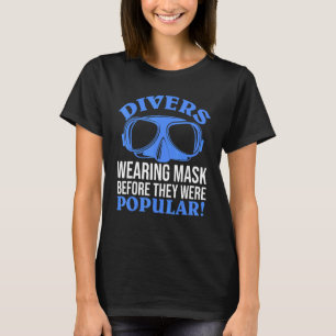 Camiseta Los buzos llevan máscara buceo tanque de mar buceo