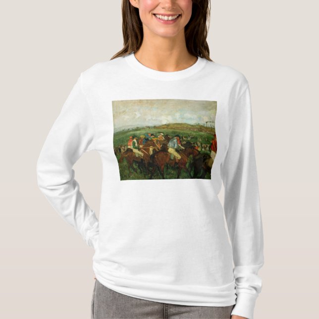Camiseta Los caballeros de Edgar Degas el | compiten con, (Anverso)