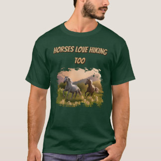 Camiseta Los caballos aman a un amigo de Hikingoo