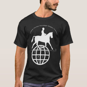 Camiseta Los caballos de montar a caballo desarrollan el