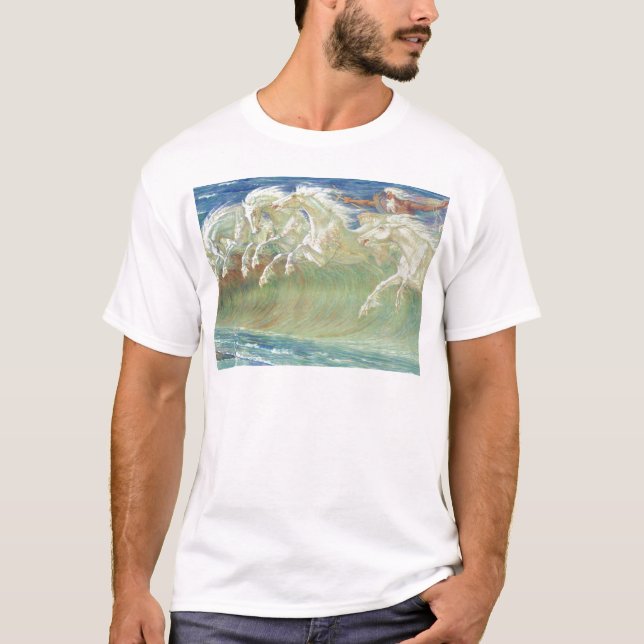 CAMISETA LOS CABALLOS DEL REY NEPTUNE VIAJAN POR LAS OLAS (Anverso)