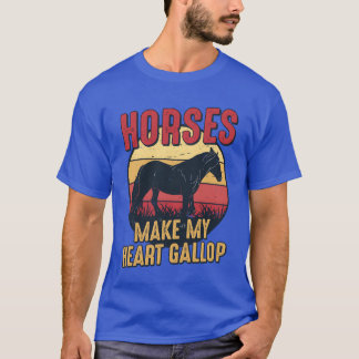 Camiseta Los Caballos Hacen Que Mi Corazón Gallop Chica De