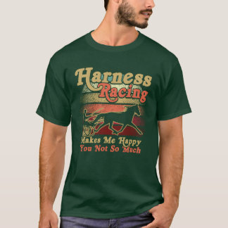 Camiseta Los Caballos Me Hacen Feliz Acoso Carreras Caballo
