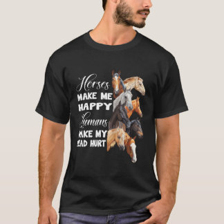 Camiseta Los Caballos Me Hacen Feliz Caballo De Caballo